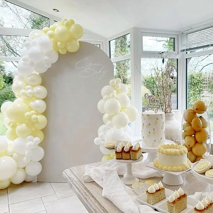 PartyWoo Beige Balloons 101pcs Cream Ivory White Color 12 Inch | Balloons - Image 5