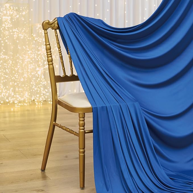 10ft×14ft Royal Blue Wrinkle Free Backdrop Curtain - Image 6