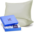 Kickoff Viscose Bamboo Pillowcase, Queen, 100% Organic Hidden Zippered Viscose Bamboo Pillow Case Queen Size, Cooling Pillow Cover for Hot Sleepers (1 Pack, 20"x30", Soft Sage)