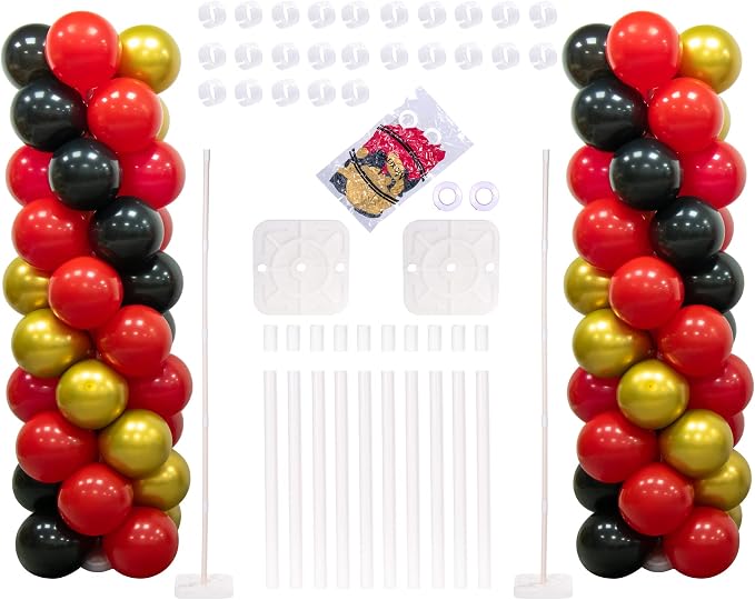 Balloon Column Stand Kit Set of 2, 5 Ft Modular Balloon Tower Pillar by MOXMAY