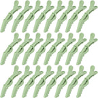 Ondder 24 Pack Alligator Hair Styling Clips - Large Green Hair Clips for Styling, Sectioning, Professional Salon Use
