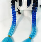 2PCS Helmet Pigtail Motorcycle Helmet Ponytail Bicycle Helmet Braids Hair Tails Used for Any Helmets/Suction Cup Reusable Design 2PCS(Helmet Not Included)