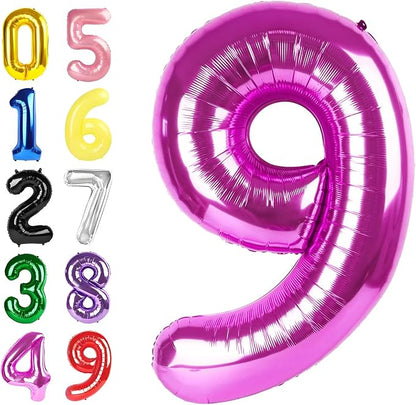 Number Balloons 40 Inch Rose Purple 8 Balloon by Argthjy