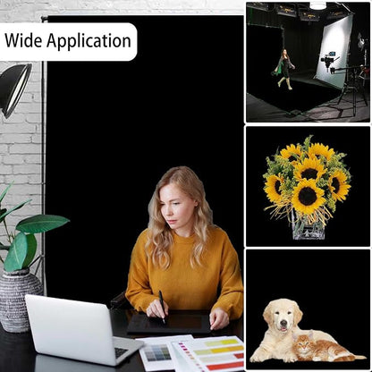 Black Photography Backdrop for Photoshoot, Fabric 3x5ft | Versatile Studio - Image 3