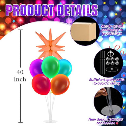 Gejoy 4 Set 40'' Neon Balloons Stand Kit - Image 3