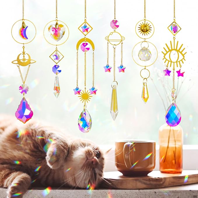 Sun Catchers 6Pieces Colorful Crystals Suncatcher - Image 2