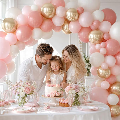 Dusty Pink Gold Balloons - Image 4