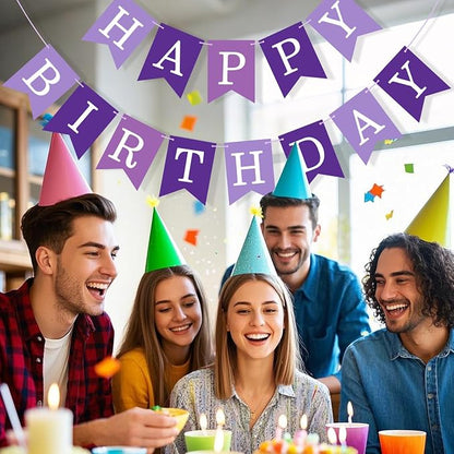 Happy Birthday Banner Sign, Birthday Garland Wall Door Banners Flag - Image 4