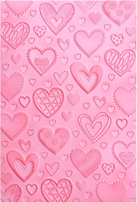 Valentine's Day Hearts 3D Embossing Folder by CYFUNDESIGN