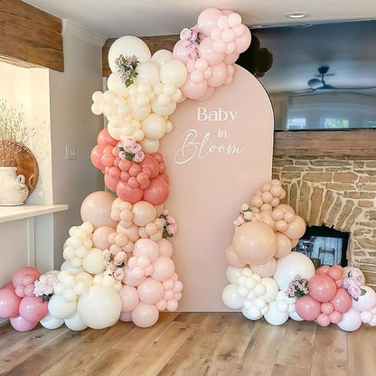 Dusty Pink Balloon Arch Kit 115Pcs Retro Blush Pink Sand White Balloons Garland - Image 3