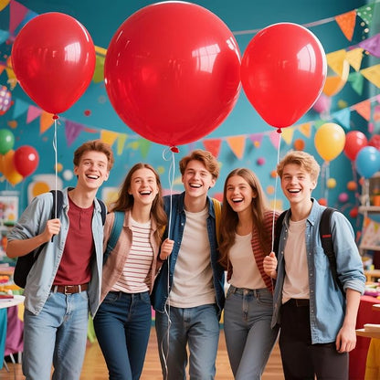 Red Big Balloons 32pcs, 18 Inch Large Latex Giant Heavy Duty Balloons - Image 7