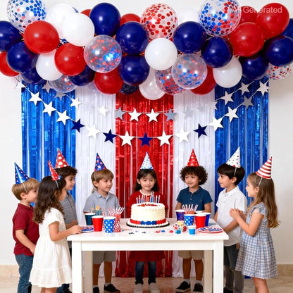 Red White Blue Balloon Arch Kit, Different Size | Latex Balloon - Image 8