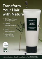 AROMATICA Replenishing Leave-in Conditioner Lavender & Patchouli, Perfect for Blow Out & Heat Protectant & Damaged hair for curly hair products - Silicone-Free, No-Wash Hair Treatment (5.0fl oz)
