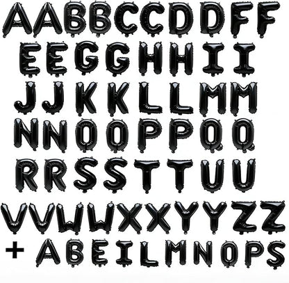 62 Pcs Black Letter Balloons, Custom 2 Set A-Z Set - Image 2