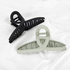 Big Hair Claw Clips Large Butterfly Hair Claws for Women 5.1" Oversize Matte Hair Clips for Long Thick/Thin Hair Accessories for Girl's 4 PCS (Black, khaki, Pink,Green)