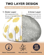 YIZIJIZI 2 Pieces Heat Cap for Deep Conditioning, Conditioning Cap Made of Aluminum Foil for Home and Salon Use, Hair Dyeing（Yellow, small）