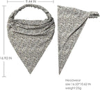 6 Pack Hair Scarf Headband for Women Elastic Bandana Head Scarf Large Boho Triangle Kerchief with Clips Non Slip Scarves