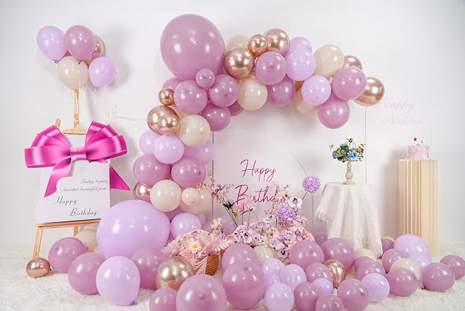 Dusty Purple Balloon Arch Kit, Boho Balloon Garland - Image 3