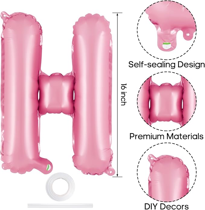 Happy Birthday Balloons Banner, Foil Balloon Personalized Name Letters Balloons - Image 5