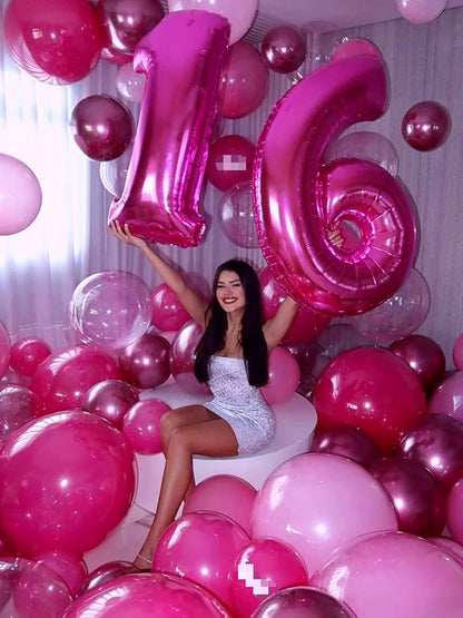 Rosy Purple Number 6 Balloon 40 inch, 6th Birthday Party Balloons Decoration | - Image 4