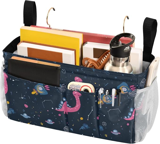 Bedside Caddy Metal Frame Hanging Organizer Bunk Bed Dorm Accessories Hook And - Image 3