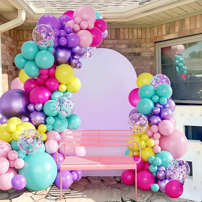Purple Blue Pink Balloon Garland Arch Kit - Image 4
