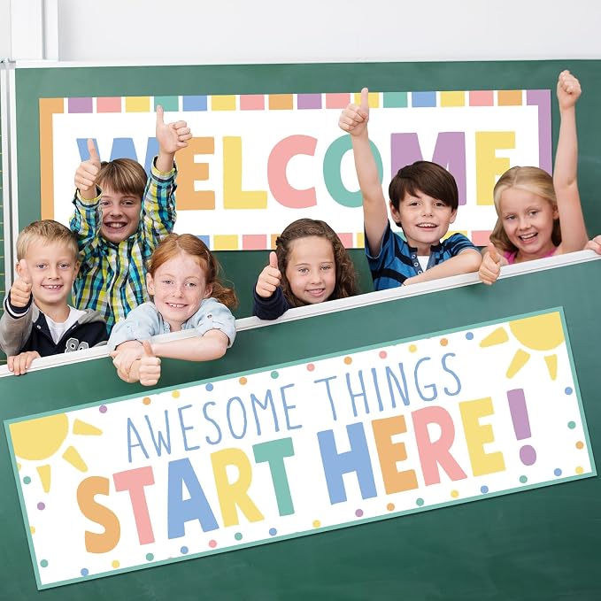 Classroom Decorations Pastel Welcome Banner Poster - Image 5