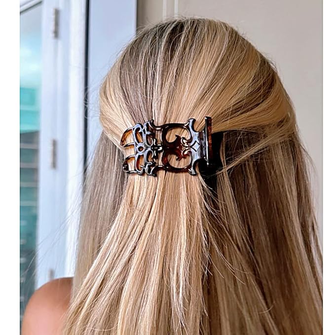 Camila Paris NV73 French Hair Clip for Women, Hair Side Clips, 3 inch Girls Hair Claw Clips Jaw Fashion Durable Styling Hair Accessories for Women, Strong Hold No Slip Grip, Made in France. Tortoise