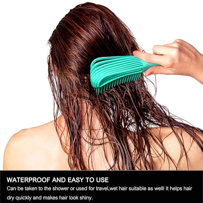 Detangling Brush for Afro American/African 3a to 4c Kinky, Wavy/Curly/Coily Hair - Scalp Massaging Comb for Thick/Long, Wet/Dry/Oily Hair (3 pcs, 3-Black)