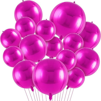 18 Pcs Foil Balloons Shiny Round Balloons Set Large Balloon Garland Arch - Image 6