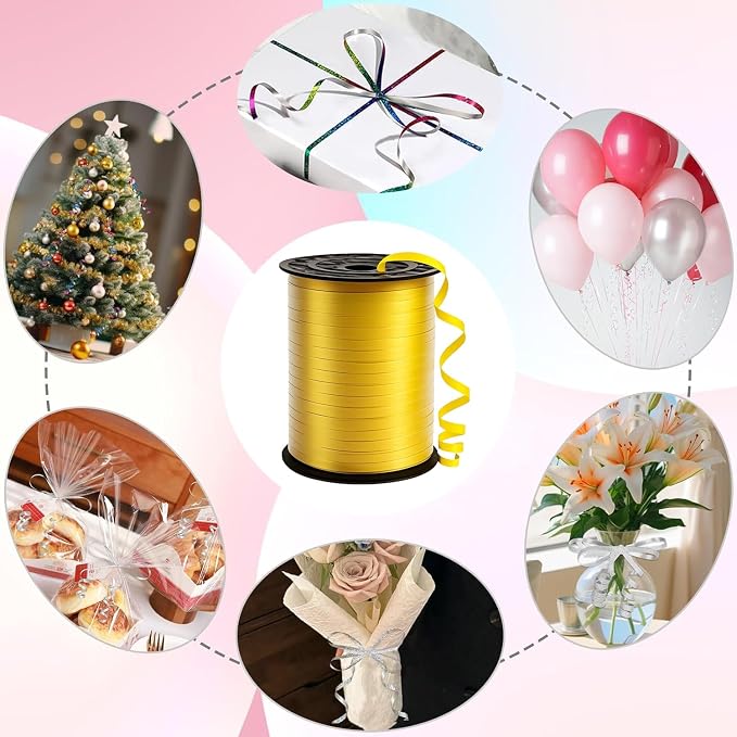 500 Yard Premium Gold Curling Ribbon, Curling Ribbon - Image 3