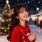 Christmas Hair Clips for Women, Cute Christmas Puppy Hair Claw Clips Funny Strong Hold Dog Jaw Clips with Hat Design Non-slip Animal Winter Hair Barrettes Xmas Hair Accessories Decoration