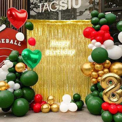 Red Green White Gold Christmas Balloon Arch Kit - Image 5