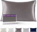 Mulberry Park 30 Momme Silk Pillowcase - Grade 6A Charmeuse Weave for Hair and Skin - Luxury Night Sleep - 1 Pc Gunmetal (Standard 20'' x 36'')