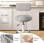 Ergonomic Esthetician Stool Chair with Back Support for Salon, Swivel Rolling Stool Height-Adjustable for Clinic Dentist Spa, Home Office, Drafting Work Task Chair