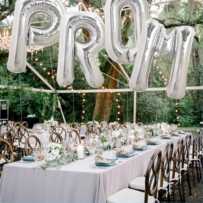 TONIFUL 40 Inch Large Silver Letter P Foil Balloons Alphabet Balloons | Giant - Image 5