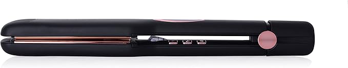 Sleek’e Hair Infrared 2" Wide Flat Iron Professional Ceramic Tourmaline-Infused Titanium Straightener (2inch, Black and Rose Gold)