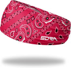 Suddora Paisley Print Bandana Headband, Multi-sport Boho Style Bandana, Non-slip Fabric, Unisex Head Accessory for Bikers