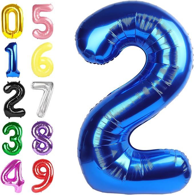 Number Balloons 40 Inch Blue 1 Balloon by Argthjy