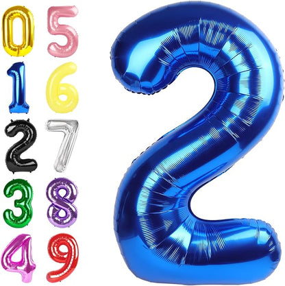 Number Balloons 40 Inch Blue 1 Balloon by Argthjy