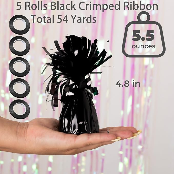 12-Pack Black Balloon Weights - Image 2