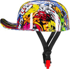 Baseball Style Cap Retro Motorcycle Helmet Unisex-Adult - DOT Approved