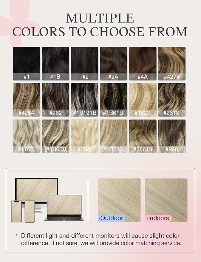 DOORES Invisi Edge Hair Extensions Tape in, Ash Blonde Highlighted Platinum Blonde 10 Injection Tape-ins with 10 Classic Tape-ins 50g 16 Inch, Injection Tape in Virgin Human Hair