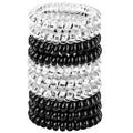 JessLab Spiral Hair Ties for Women, 10-Pack Traceless No-Damage Ponytail Holders, Coils Hair Bands for Girls, Assorted Colors