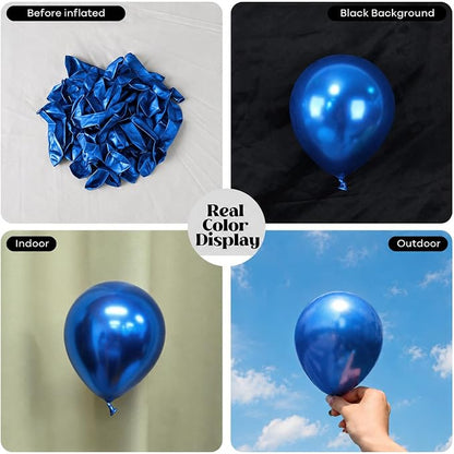 Metallic Blue Balloons - Image 2