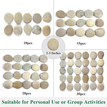 YISZM Rocks for Painting, 2-3 Inches Flat Smooth Painting Stones for DIY Arts & - Image 5