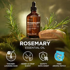 Gya Labs Rosemary Essential Oil - 4 Fl Oz - for Hair, Skin, Diffuser, Aromatherapy & DIY Candle Making Scent