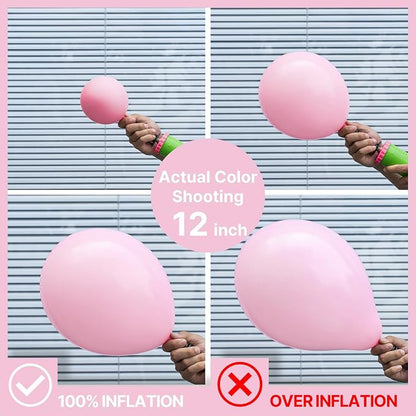 PartyWoo Light Pink Balloon Arch Kit 142pcs Baby Pink Balloons | Pastel Pale - Image 3