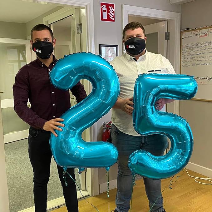 Light Blue Number 2 Balloon 40 Inch - Image 2