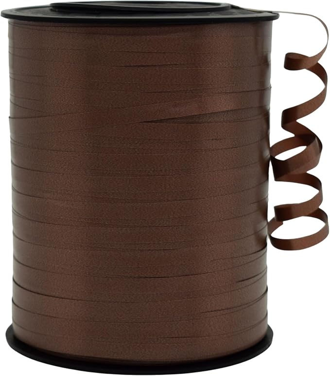 Curling Ribbon Brown Ribbon for Gift Wrapping 500 Yards x 1/5" Wide | Balloon by IEDASINGSCHOICE